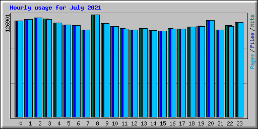 Hourly usage for July 2021