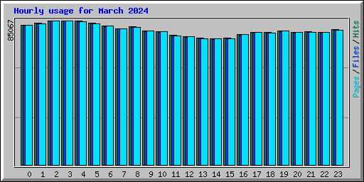 Hourly usage for March 2024