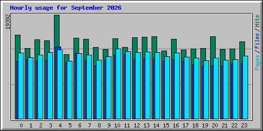 Hourly usage for September 2026